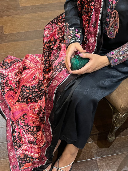 Eva Velvet Printed Shawl